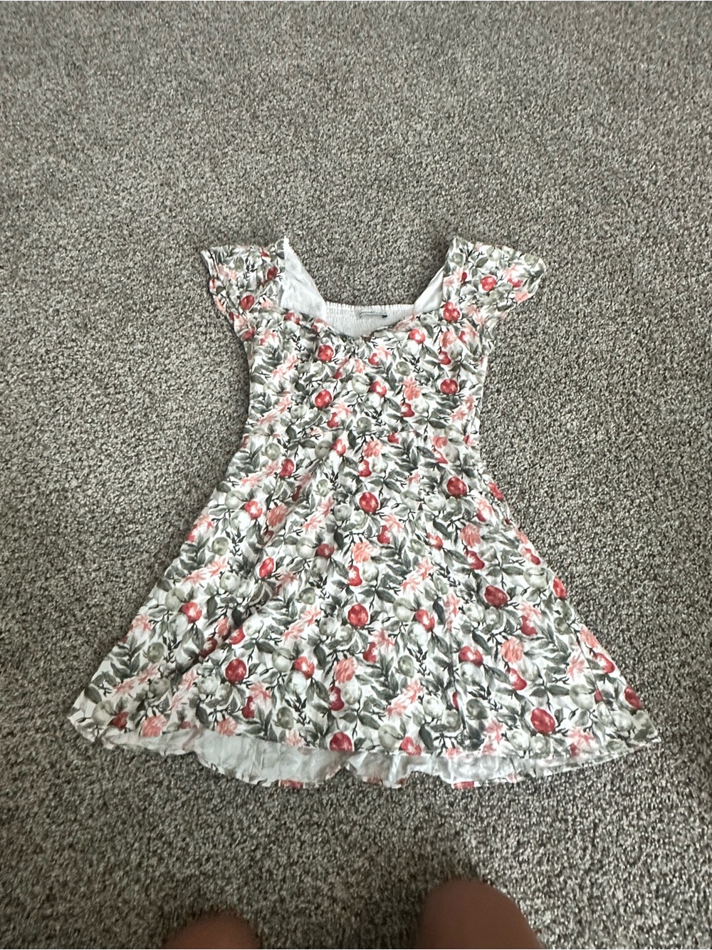 Abercrombie & Fitch White Mini Dress with Pink Floral Print